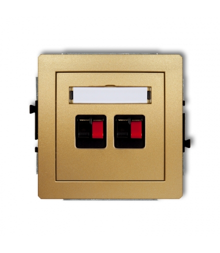 DECO Mechanizm gniazda głośnikowego podwójnego Karlik 29DGG-2