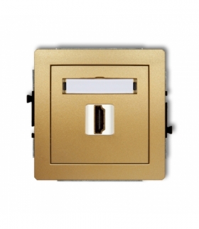 DECO Mechanizm gniazda pojedynczego HDMI 1.4 Złoty Karlik 29DHDMI-1