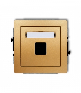 DECO Mechanizm gniazda multimedialnego pojedynczego bez modułu (standard Keystone) Karlik 29DGM-1P