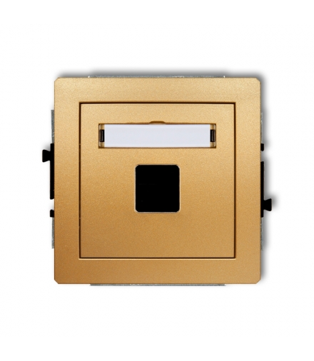 DECO Mechanizm gniazda multimedialnego pojedynczego bez modułu (standard Keystone) Karlik 29DGM-1P