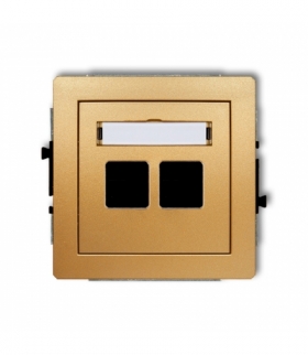 DECO Mechanizm gniazda multimedialnego podwójnego bez modułu (standard Keystone) Karlik 29DGM-2P