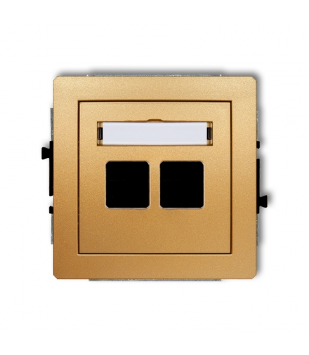 DECO Mechanizm gniazda multimedialnego podwójnego bez modułu (standard Keystone) Karlik 29DGM-2P