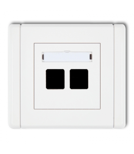 FLEXI Gniazdo multimedialne podwójne bez modułu (standard Keystone) Karlik FGM-2P