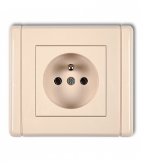 FLEXI Gniazdo pojedyncze z uziemieniem 2P+Z (bez przesłon torów prądowych) Karlik 1FGP-1z