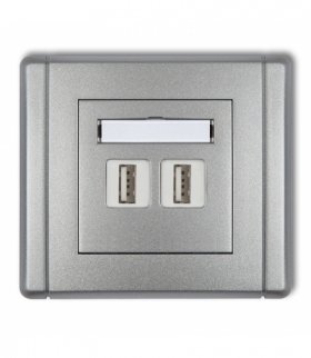 FLEXI Gniazdo podwójne 2xUSB A-A 3.0 Karlik 7FGUSB-6