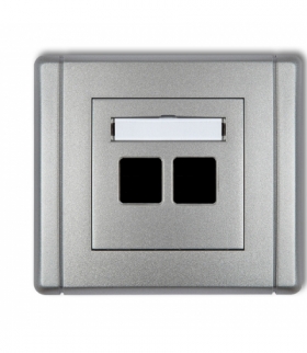 FLEXI Gniazdo multimedialne podwójne bez modułu (standard Keystone) Karlik 7FGM-2P