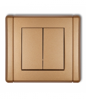 FLEXI Łącznik jednobiegunowy ze schodowym (dwa klawisze bez piktogramów, osobne zasilanie) Karlik 8FWP-10.21