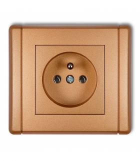 FLEXI Gniazdo pojedyncze z uziemieniem 2P+Z (bez przesłon torów prądowych) Karlik 8FGP-1z