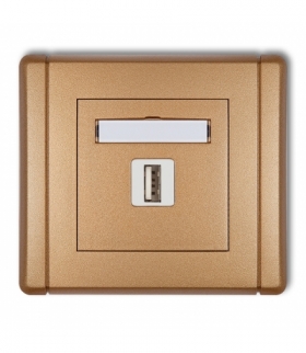 FLEXI Gniazdo pojedyncze USB A-A 2.0 Karlik 8FGUSB-1