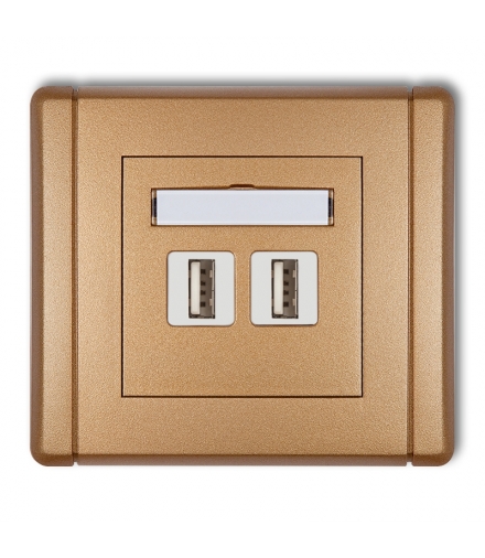 FLEXI Gniazdo podwójne 2xUSB A-A 3.0 Karlik 8FGUSB-6