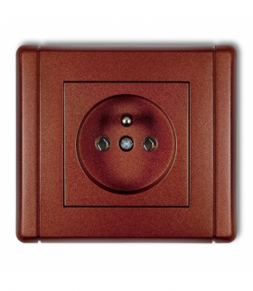 FLEXI Gniazdo pojedyncze z uziemieniem 2P+Z (bez przesłon torów prądowych) Karlik 9FGP-1z