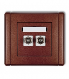 FLEXI Gniazdo antenowe podwójne typu F (SAT) pozłacane Karlik 9FGF-2.1