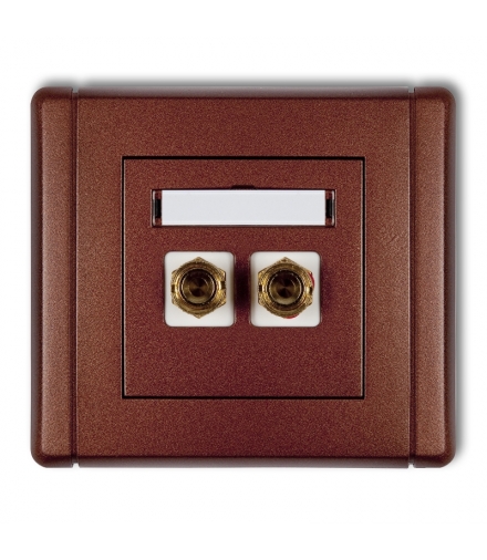 FLEXI Gniazdo głośnikowe pojedyncze (typu banan - czerwony i czarny, pozłacane, 4 mm2, skręcane) Karlik 9FGG-4