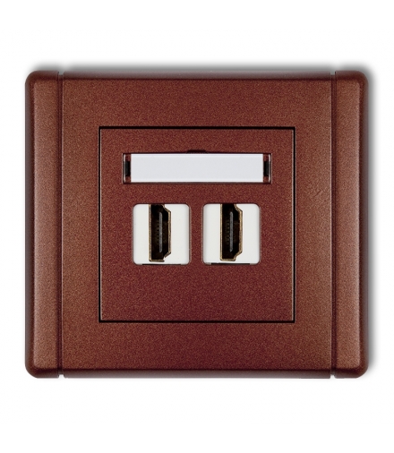 FLEXI Gniazdo podwójne HDMI 2.0 Karlik 9FHDMI-2