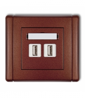 FLEXI Gniazdo podwójne 2xUSB A-A 3.0 Karlik 9FGUSB-6