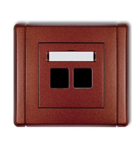 FLEXI Gniazdo multimedialne podwójne bez modułu (standard Keystone) Karlik 9FGM-2P