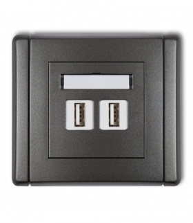 FLEXI Gniazdo podwójne 2xUSB A-A 3.0 Karlik 11FGUSB-6