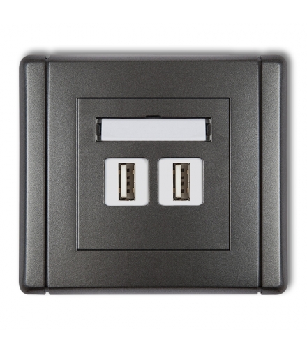 FLEXI Gniazdo podwójne 2xUSB A-A 3.0 Karlik 11FGUSB-6