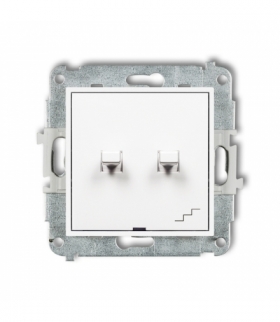 MINI Mechanizm łącznika jednobiegunowego ze schodowym w stylu amerykańskim (wspólne zasilanie) Karlik MWPUS-10.1