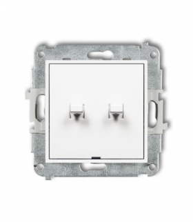 MINI Mechanizm łącznika zwiernego, świecznikowego styl amerykański 2 klawisze bez piktogramów, wspólne zas. Karlik MWPUS-44.1