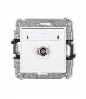 MINI Mechanizm gniazda antenowego pojedynczego typu F (SAT) pozłacany Karlik MGF-1.1