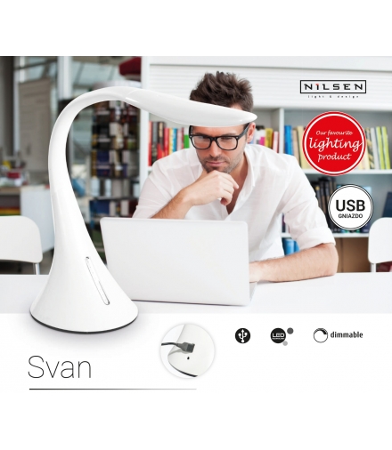 Wielofunkcyjna lampka biurkowa 9W LED Svan HR001