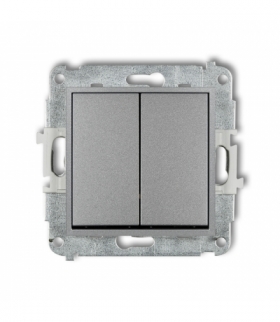 MINI Mechanizm łącznika zwiernego, świecznikowego (dwa klawisze bez piktogramów, wspólne zasilanie) Karlik 7MWP-44.1