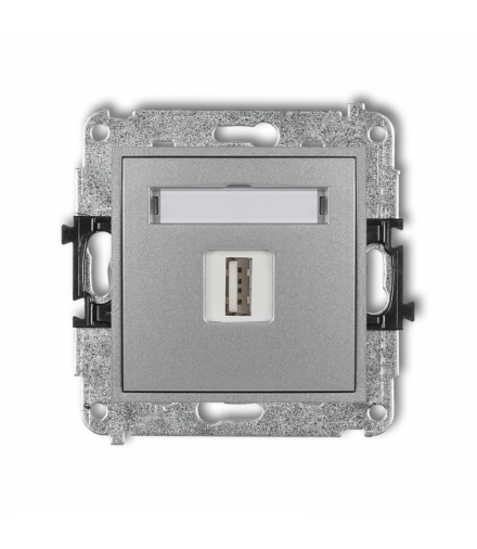 MINI Mechanizm gniazda pojedynczego USB A-A 2.0 Karlik 7MGUSB-1