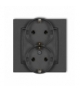 MINI Gniazdo podwójne z uziemieniem SCHUKO 2x(2P+Z) (bez przesłon torów prądowych) Karlik 11MGP-2s
