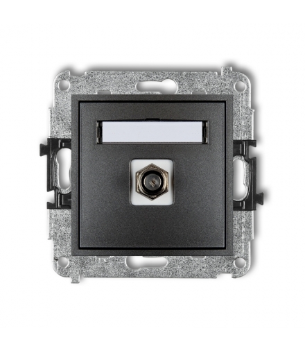 MINI Mechanizm gniazda antenowego pojedynczego typu F (SAT) pozłacany Karlik 11MGF-1.1