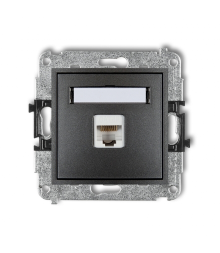 MINI Mechanizm gniazda komputerowego pojedynczego 1xRJ45, kat. 6, 8-stykowy Karlik 11MGK-3