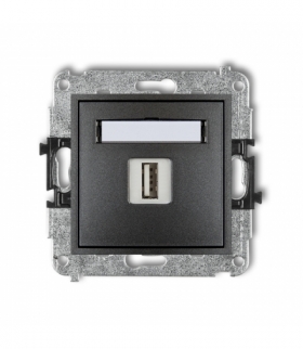 MINI Mechanizm gniazda pojedynczego USB A-A 2.0 Karlik 11MGUSB-1