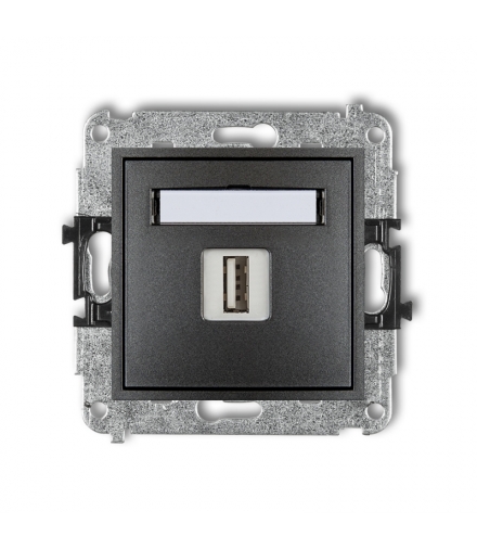 MINI Mechanizm gniazda pojedynczego USB A-A 2.0 Karlik 11MGUSB-1