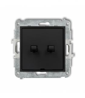 MINI Mechanizm łącznika zwiernego, świecznikowego styl amerykański 2 klawisze bez piktogramów, wspólne zas. Karlik 12MWPUS-44.1