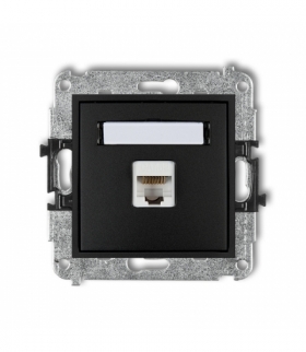 MINI Mechanizm gniazda komputerowego pojedynczego 1xRJ45, kat. 6, ekranowane, 8-stykowy Karlik 12MGK-5