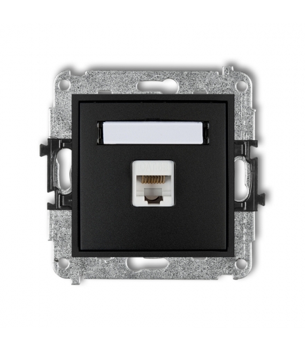 MINI Mechanizm gniazda komputerowego pojedynczego 1xRJ45, kat. 6, ekranowane, 8-stykowy Karlik 12MGK-5