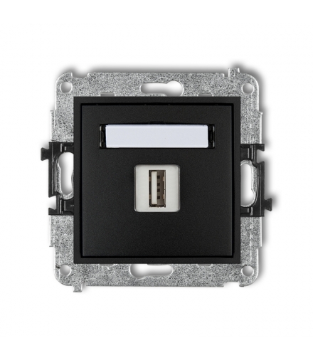 MINI Mechanizm gniazda pojedynczego USB A-A 2.0 Karlik 12MGUSB-1