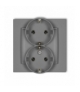 MINI Gniazdo podwójne z uziemieniem SCHUKO 2x(2P+Z) (bez przesłon torów prądowych) Karlik 27MGP-2s