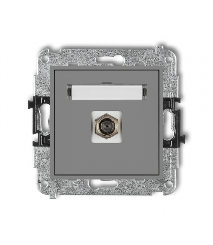 MINI Mechanizm gniazda antenowego pojedynczego typu F (SAT) pozłacany Karlik 27MGF-1.1