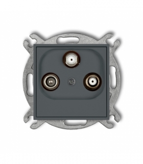 MINI Mechanizm gniazda abonenckiego 2 wyjścia SAT + TV Karlik 28MGSN