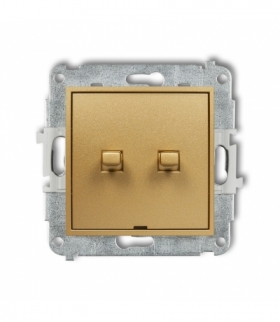 MINI Mechanizm łącznika zwiernego, dwubiegunowy styl amerykański 2 klawisze bez piktogramów, osobne zasil. Karlik 29MWPUS-44.2