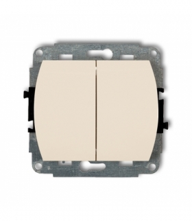 TREND Mechanizm łącznika zwiernego żaluzjowego (dwa klawisze bez piktogramów) Beżowy Karlik 1WP-8.1