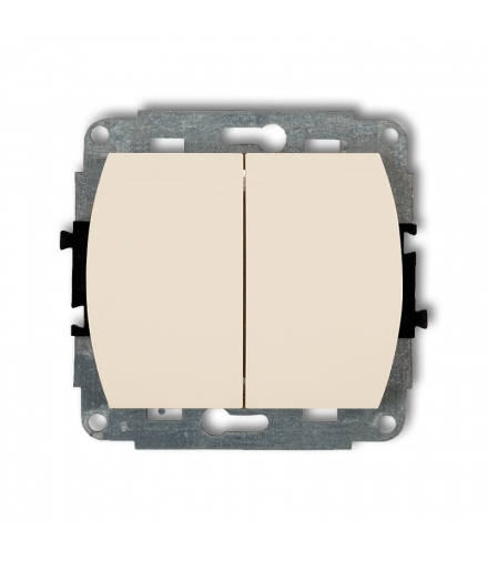 TREND Mechanizm łącznika zwiernego żaluzjowego (dwa klawisze bez piktogramów) Beżowy Karlik 1WP-8.1