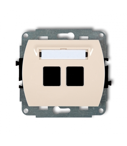 TREND Mechanizm gniazda multimedialnego podwójnego bez modułu (standard Keystone) Karlik 1GM-2P