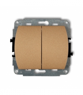 TREND Mechanizm łącznika zwiernego, dwubiegunowego (dwa klawisze bez piktogramów, osobne zasilanie) Karlik 8WP-44.2