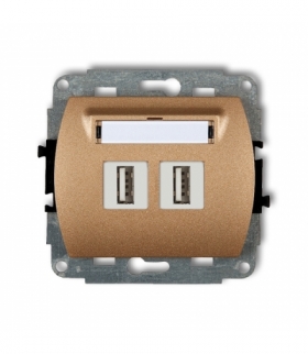TREND Mechanizm gniazda podwójnego 2xUSB A-A 2.0 Karlik 8GUSB-2