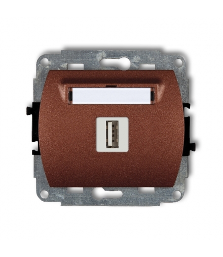 TREND Mechanizm gniazda pojedynczego USB A-A 2.0 Karlik 9GUSB-1