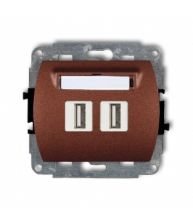 TREND Mechanizm gniazda podwójnego 2xUSB A-A 3.0 Karlik 9GUSB-6