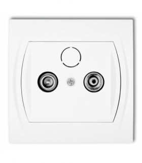 LOGO Gniazdo abonenckie RTV końcowe 2dB Karlik LG2K