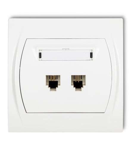LOGO Gniazdo telefoniczne podwójne 2xRJ11, 4-stykowy Karlik LGT-2